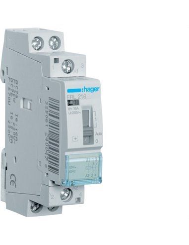 HAGER ERL216 | Control relay 16A 2 NO 8/12V