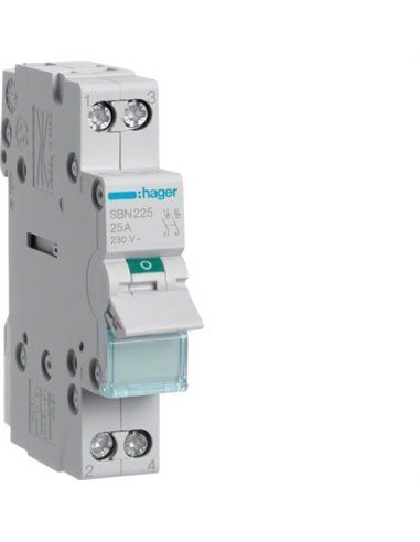 HAGER SBN225 | Chave de corte modular SB 2P 25A