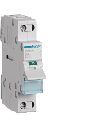 HAGER SBN125 | Interruptor modular corte SB 1P 25A