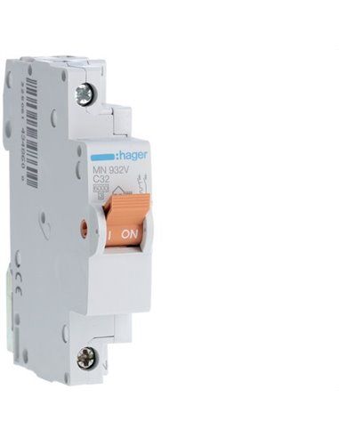 HAGER MN932V | Circuit breaker MN 1P+N 32A curve C