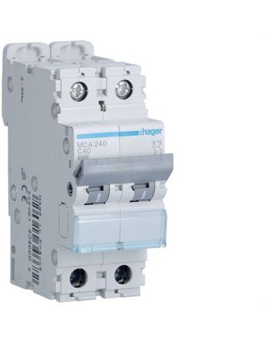 HAGER MCA240 | Circuit breaker M curve-C 6kA 2P 40A