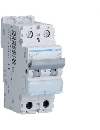 HAGER MCA220 | Circuit breaker M curve-C 6kA 2P 20A