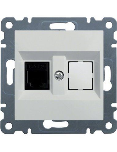 Lumina | Single socket RJ11/RJ12 polar white WL2010