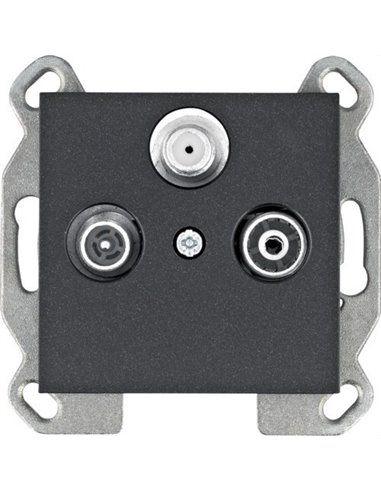 Lumina | RTV-SAT socket black WL3113