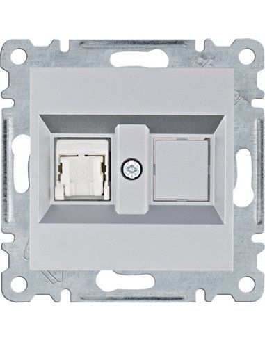 Lumina | Prise RJ45 catégorie 6 UTP argent WL2152