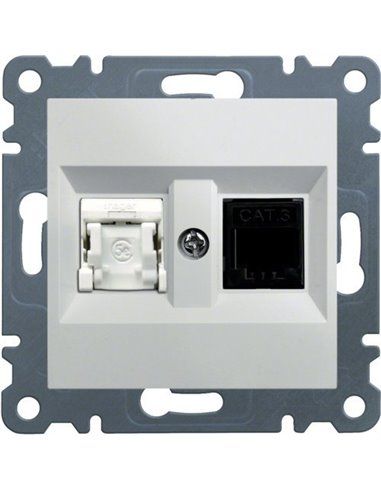 Lumina | RJ11/12 + RJ45 socket polar white WL2210