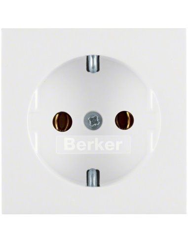 Berker S1 B3 B7 | Coprispina Schuko 2P + TT bianco polare lucido 17198989