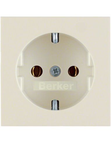 Berker S1 B3 B7 | Tampa do plugue Schuko 2P+TT branco brilhante 17198982