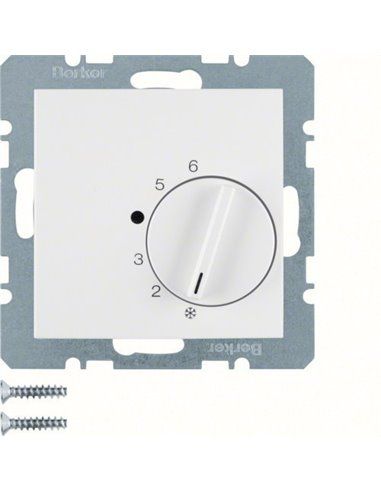 Berker S1 B3 B7 | Placa termostática com interruptor branco polar 20261909