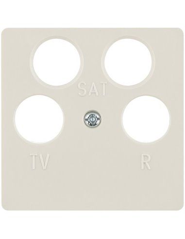 Berker S1 B3 B7 | Central cover for TV socket 4 outputs white 148402