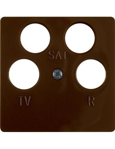 Berker S1 B3 B7 | Central cover for TV socket 4 brown outputs 148401