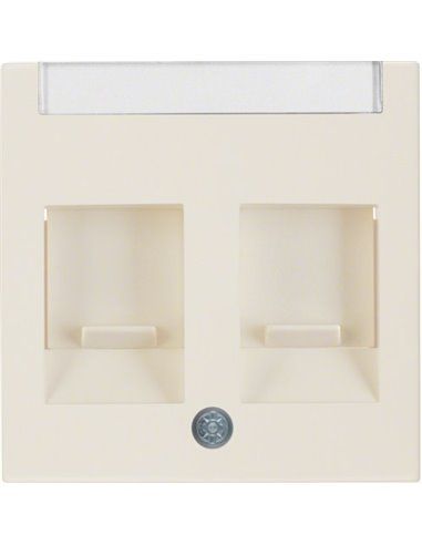 Berker S1 B3 B7 | RJ11 or RJ45 double socket cover with white protection 11818982