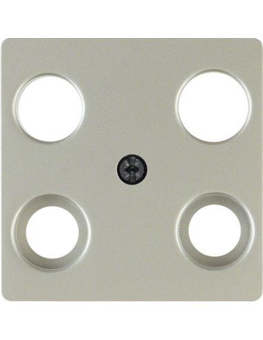 Berker S1 B3 B7 | Central cover for TV socket 4 outputs with steel screw 148304