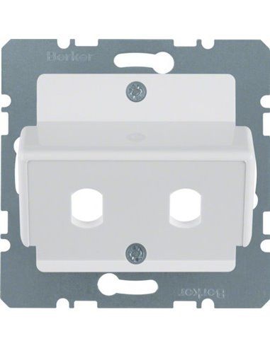 Berker S1 B3 B7 | Simplex ST fiber coupler central cover polar white 149209