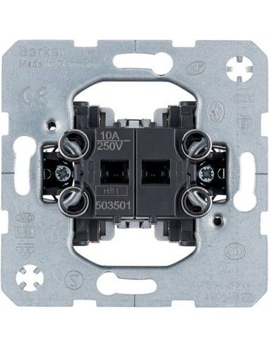 BERKER | Wippe 1T-1R Doppel-Start-Stopp-Druckknopfmechanik 503501