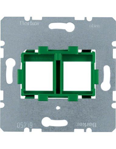 BERKER | Support plate mechanism with input with 2 green elements 454104