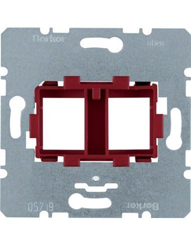 BERKER | Trägerplattenmechanismus mit Eingang mit 2 roten Elementen 454101