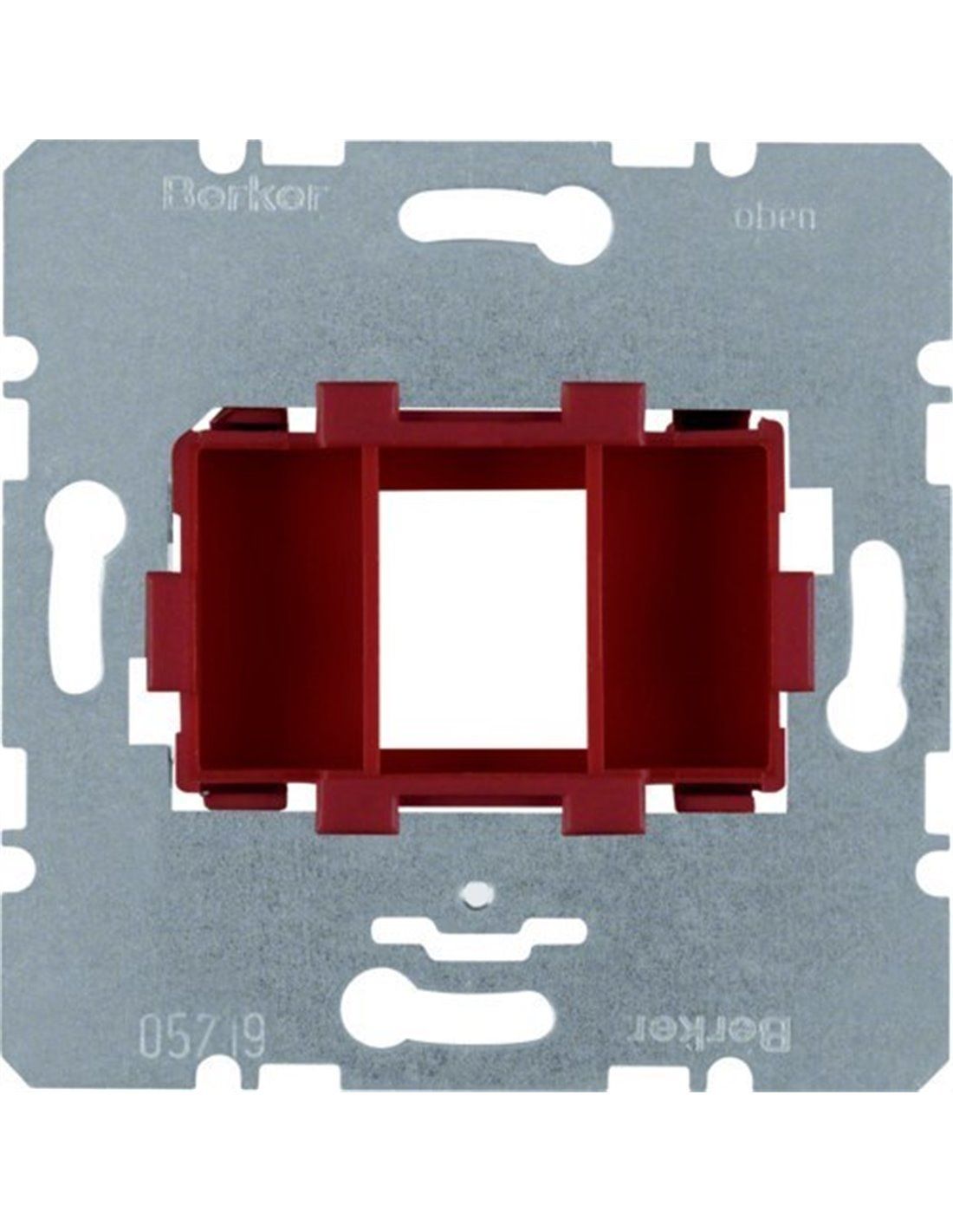 BERKER  Trägerplattenmechanik mit Eingang mit 1 roten Element 454001