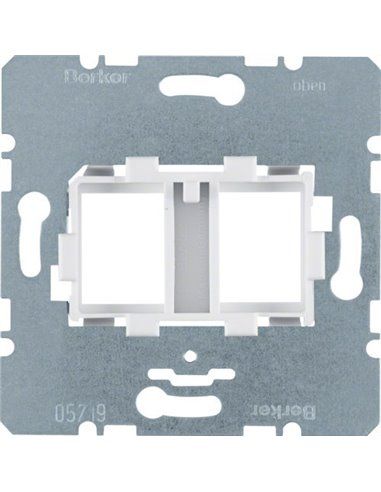 BERKER | Support plate mechanism with input with 2 elements white 454105