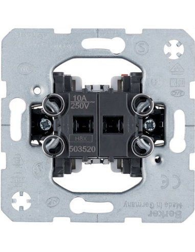 BERKER | Doppeltastermechanik mit Wippenverriegelung 10A/250V 503520