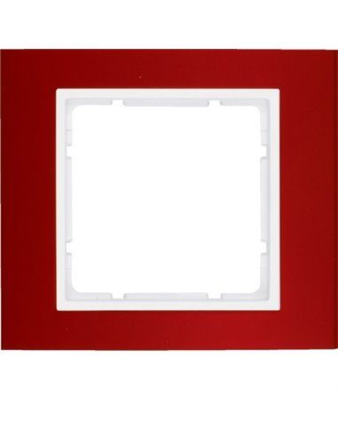 Berker B3 | Frame 1 element red / polar white 10113022