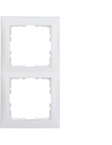 Berker S1 | 80x80 frame with 2 elements polar white 10129909