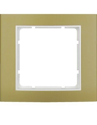 Berker B3 | Moldura 1 elemento ouro / branco polar 10113046