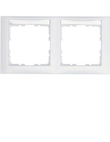 Berker S1 | Polar white matte horizontal 2-element frame 10229919