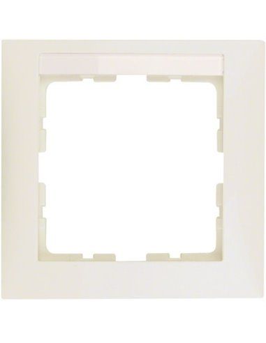 Berker S1 | Cornice 1 elemento porta etichette bianco lucido 10118912