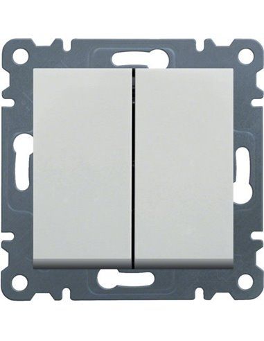 Lumina | Interruptor doble blanco polar WL0040