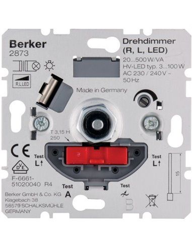 BERKER | Dimmer soft off 20-500W/20-500VA 2873