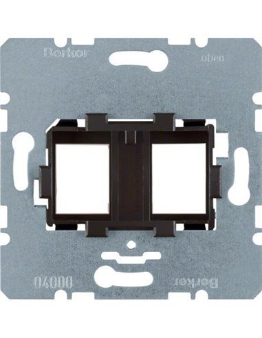 BERKER | Bastidor para conector con 2 módulos marrones 454107