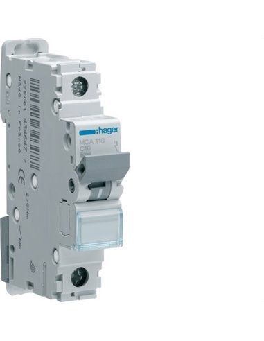 HAGER MCA100 | Circuit breaker M curve-C 6kA 1P 0.5A