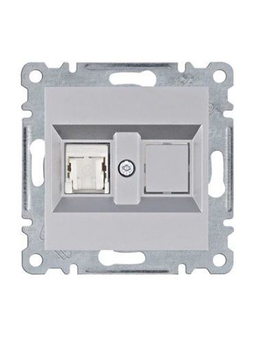 Lumina | Jack semplice RJ45 categoria 5e UTP argento WL2112