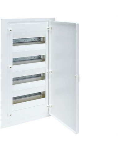 HAGER VF412PE | VF golf recessed electrical panel with 4 rows 48 modules opaque white+strip