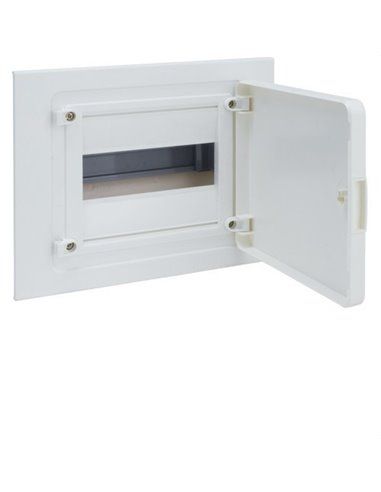 HAGER VF108PE | VF golf recessed electrical panel with 1 row 8 modules opaque white strip