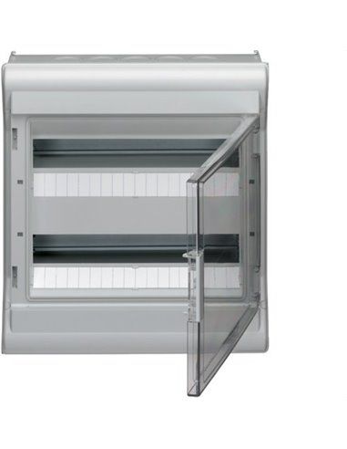 HAGER VE212E | Caja distribución vector VE superficie con 2 filas 24 IP55