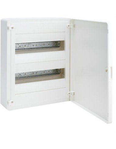 HAGER VS212PE | VF golf surface electrical panel with 2 rows 24 modules opaque white+strip