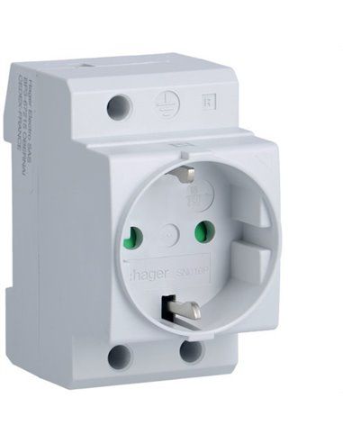 HAGER SN016P | Schuko socket outlet 10/16A 230V 2P+TT