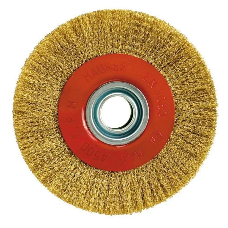 Escova Circular em Aço Latão Ø 100x17 mm.