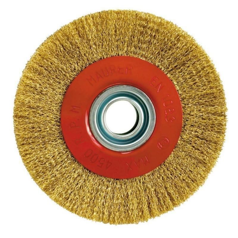 Cepillo acero latonado Circular Ø 125x30 mm.