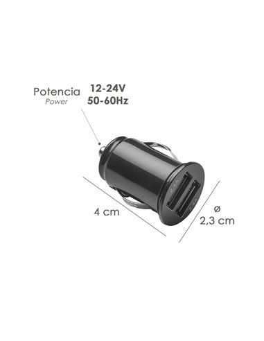 USB Autoladegerät/Adapter Zwei Steckdosen 2,4 Ampere. 5 V