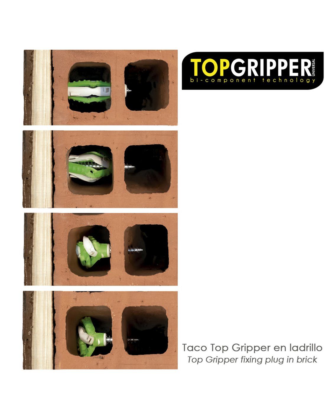 Blister Tacos Topgripper Bimaterial Con Tornillos Ø 6 Mm. 30 Piezas Taco  Anclaje Universal, Taco Hormigon, Taco Pladur