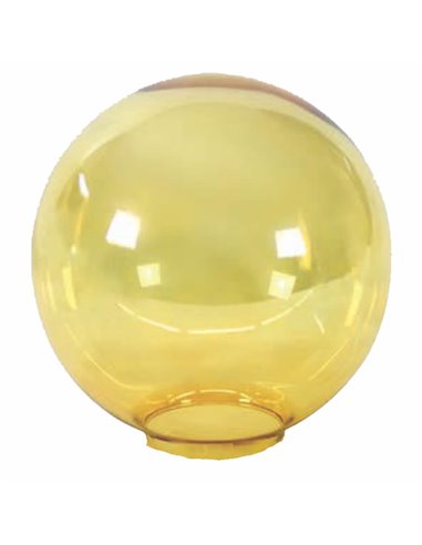 Bola de cristal AMBAR de 15cm con graipa y apertura 8cm