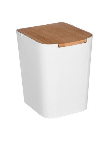 PAPELERA BAÑO BAMBU-BLANCO 5L COLECCIÓN 'BALTIK'