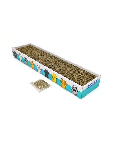 Arranhador para gatos Taby Cat com erva de gato 48x13x5cm Nayeco