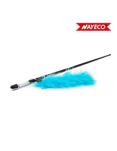 JUGUETE PARA GATOS VARA CON PLUMA DE COLORES 48CM NAYECO