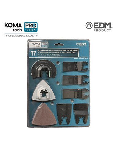 KIT17 ACCESORIOS PARA HERRAMIENTA MULTIFUNCIONAL 08765 KOMA TOOLS PRO SERIES BATTERY