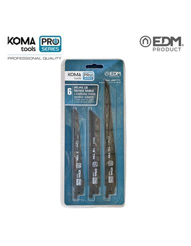 KIT 6 CUCHILLAS DE RECAMBIO PARA REF: 08776 KOMA TOOLS PRO SERIES BATTERY