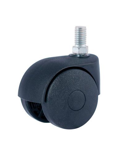 Roda Espiga Rosca Ø50mm Polipropileno Preto CR39430 AFO